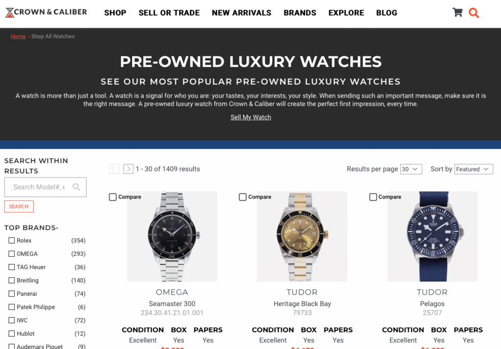 Luxury watch online sites